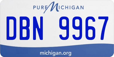 MI license plate DBN9967
