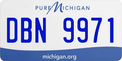 MI license plate DBN9971