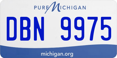 MI license plate DBN9975