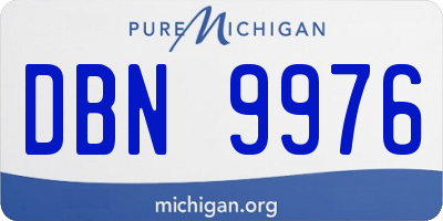 MI license plate DBN9976