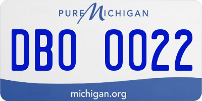 MI license plate DBO0022