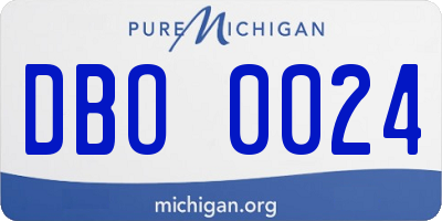 MI license plate DBO0024