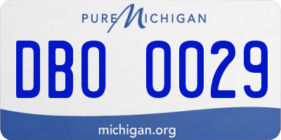 MI license plate DBO0029