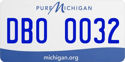 MI license plate DBO0032