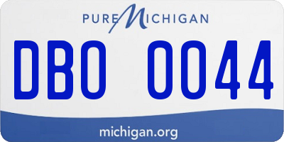 MI license plate DBO0044