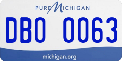 MI license plate DBO0063