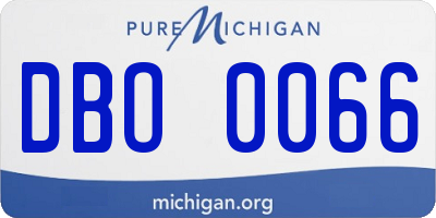 MI license plate DBO0066