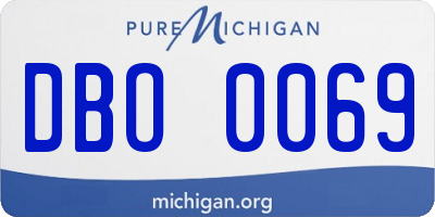 MI license plate DBO0069