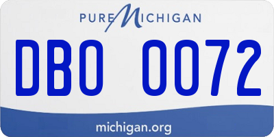 MI license plate DBO0072