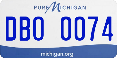 MI license plate DBO0074