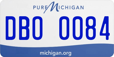 MI license plate DBO0084
