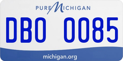 MI license plate DBO0085