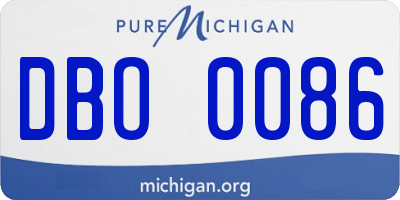 MI license plate DBO0086