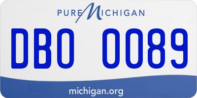 MI license plate DBO0089