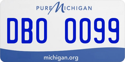 MI license plate DBO0099