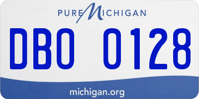 MI license plate DBO0128