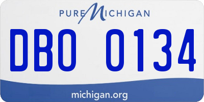 MI license plate DBO0134
