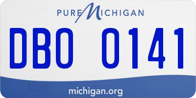 MI license plate DBO0141