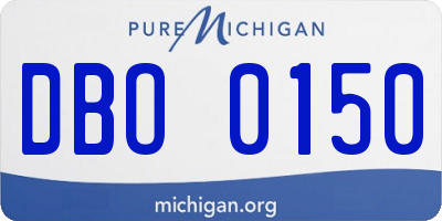 MI license plate DBO0150