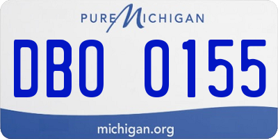MI license plate DBO0155