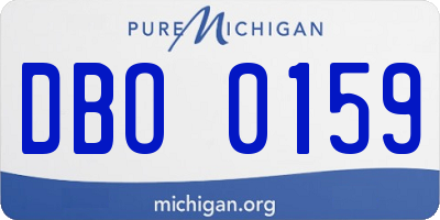 MI license plate DBO0159