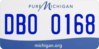 MI license plate DBO0168