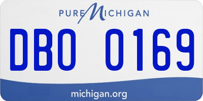 MI license plate DBO0169