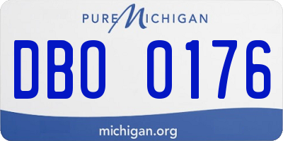 MI license plate DBO0176