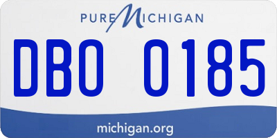 MI license plate DBO0185