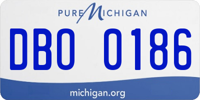 MI license plate DBO0186