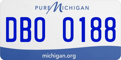 MI license plate DBO0188