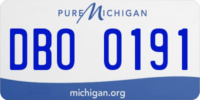 MI license plate DBO0191