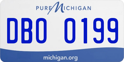 MI license plate DBO0199