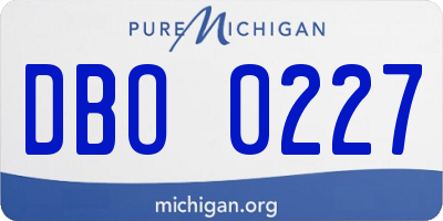 MI license plate DBO0227