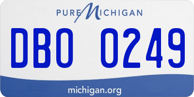 MI license plate DBO0249