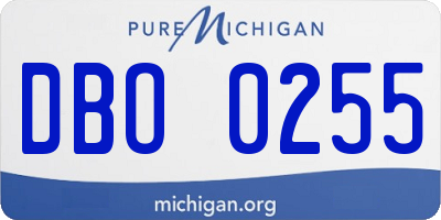 MI license plate DBO0255