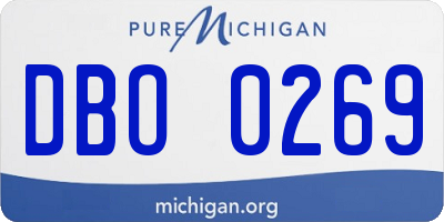 MI license plate DBO0269