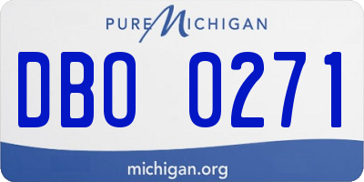 MI license plate DBO0271