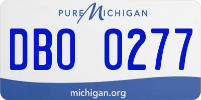 MI license plate DBO0277