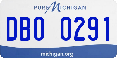 MI license plate DBO0291
