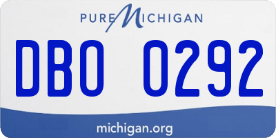 MI license plate DBO0292