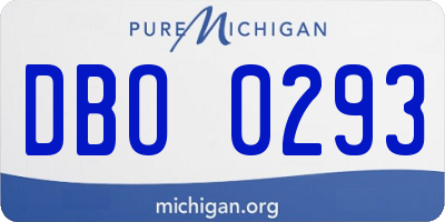 MI license plate DBO0293