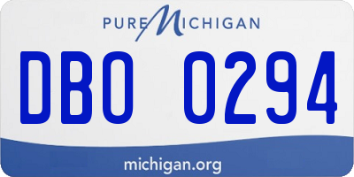 MI license plate DBO0294
