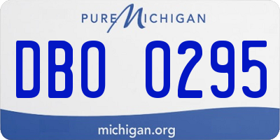 MI license plate DBO0295