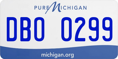 MI license plate DBO0299
