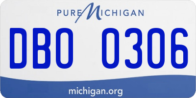MI license plate DBO0306