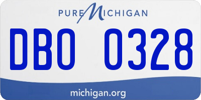 MI license plate DBO0328