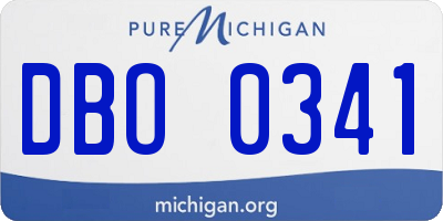 MI license plate DBO0341