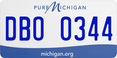 MI license plate DBO0344