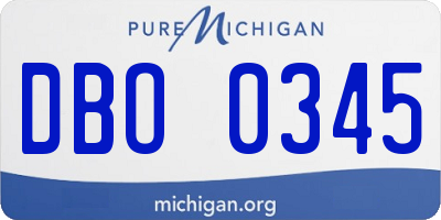 MI license plate DBO0345